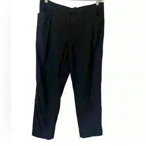 Lafayette 148 Black Wool Straight Leg Trouser Pants